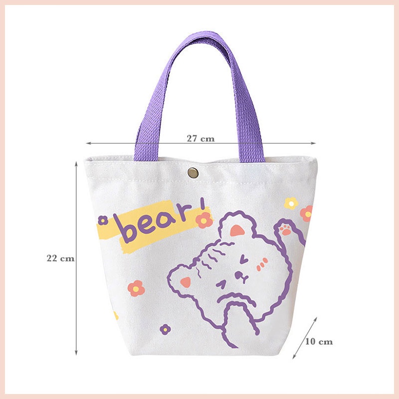 Túi vải canvas tote mini đi chơi đựng đồ nhỏ gọn giá rẻ Hàn Quốc TINA SHOP TX034