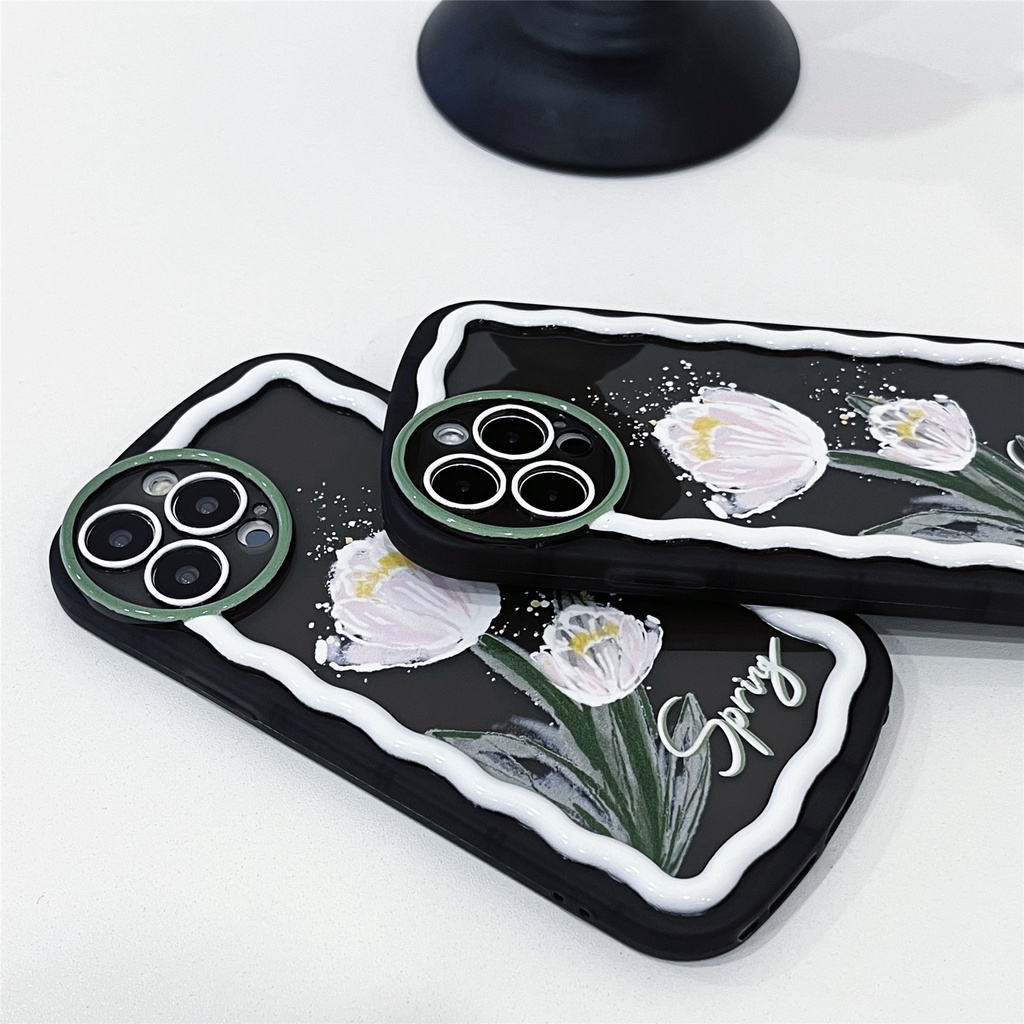 Ốp Điện Thoại Tpu Dẻo Họa Tiết Hoa Đơn Giản Thời Trang Chống Rơi Cho iphone 11 12 13Pro XS Max X XS XR
