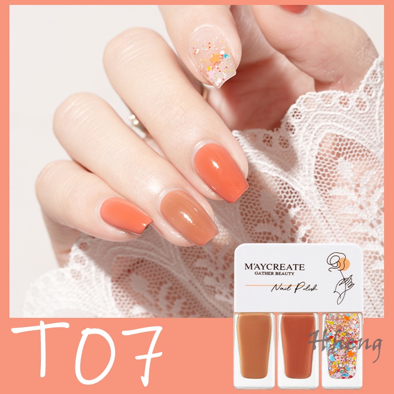 YADORNOS Gel Sơn Bóng Móng Tay 3 Trong 1 Nhanh Khô 4g*3 3 Trong 1