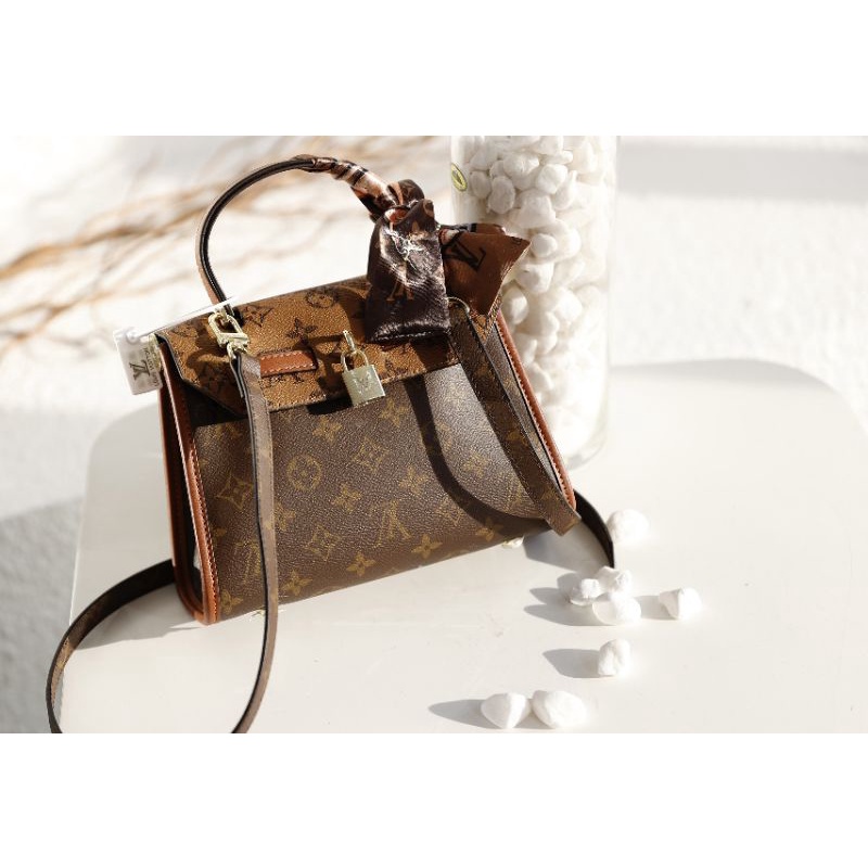 Túi xách nữ LV TOPANDLE sz24cm phom cứng cáp chất dày dặn tặng khăn fullbox nguyên seal