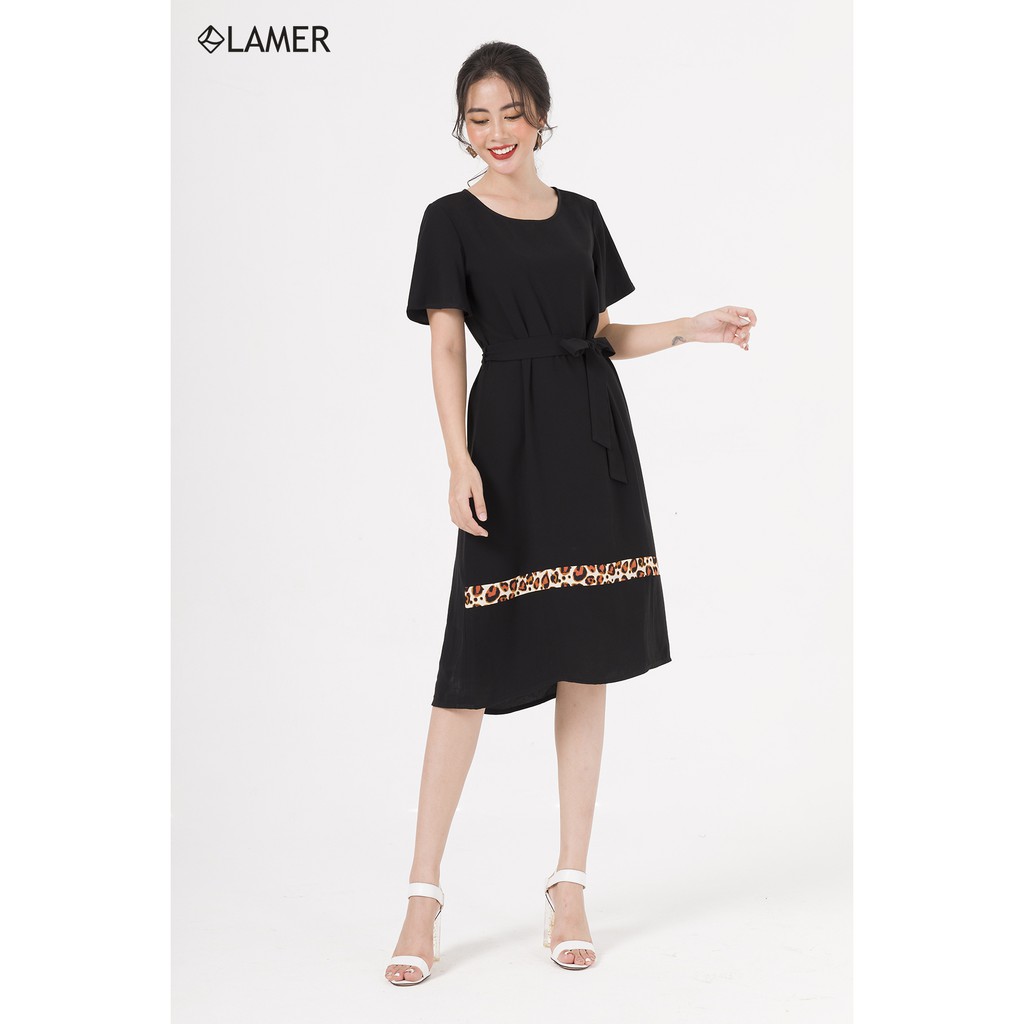 Đầm Suông LAMER Mullet Phối Gấu L63T20H030