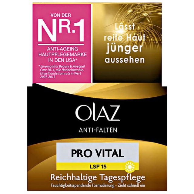 Olaz Anti-Wrinkle Pro Vital kem dưỡng da ban ngày LSF 15 hàng xách tay Đức