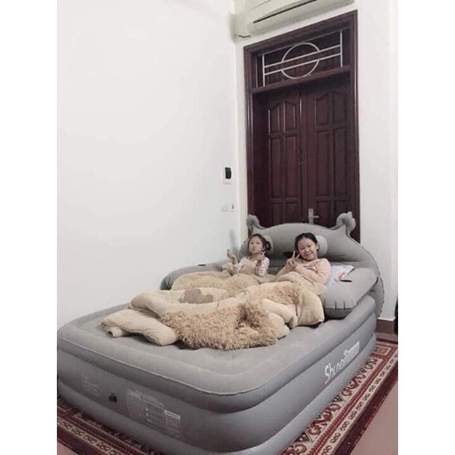 Giường Hơi Cao Cấp GIADUNGBANBUONTANTHANH Giường hơi hình thú 3 tầng,nệm hơi hình thú hàng cao cấp tặng kèm bơm điện