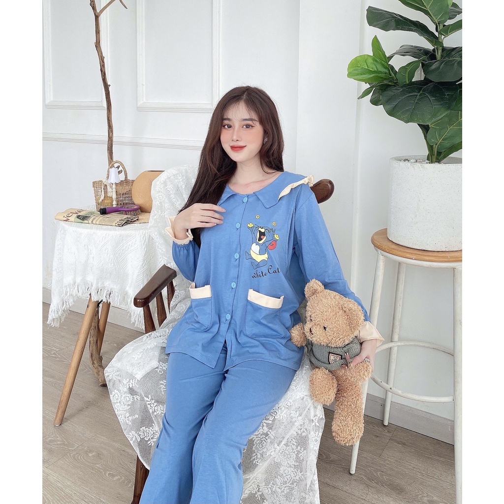 Bộ bầu và sau sinh chất cotton Sài Gòn mềm mịn Thu Đông 𝐁𝐃𝟒𝟗