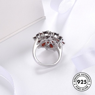 Nhẫn bạc S925 đính đá ruby thời trang cá tính