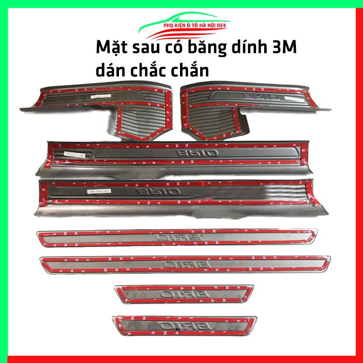 Ốp bậc cửa nẹp bước chân TITAN ô tô Honda Brio 2018-2023 chống trầy bảo vệ xe