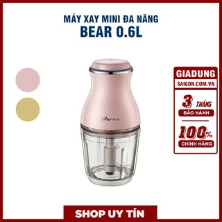 Máy xay đa năng mini bear qsj-b02r1 0.6l, xay tỏi ớt, hoa quả