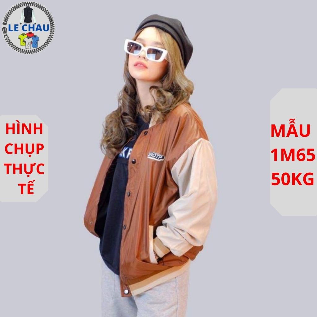 Áo khoác dù nam nữ 2 lớp unisex form rộng kiểu bomber jackets Hàn Quốc street style WASNOTP LECHAU AKD03 cao cấp giá rẻ