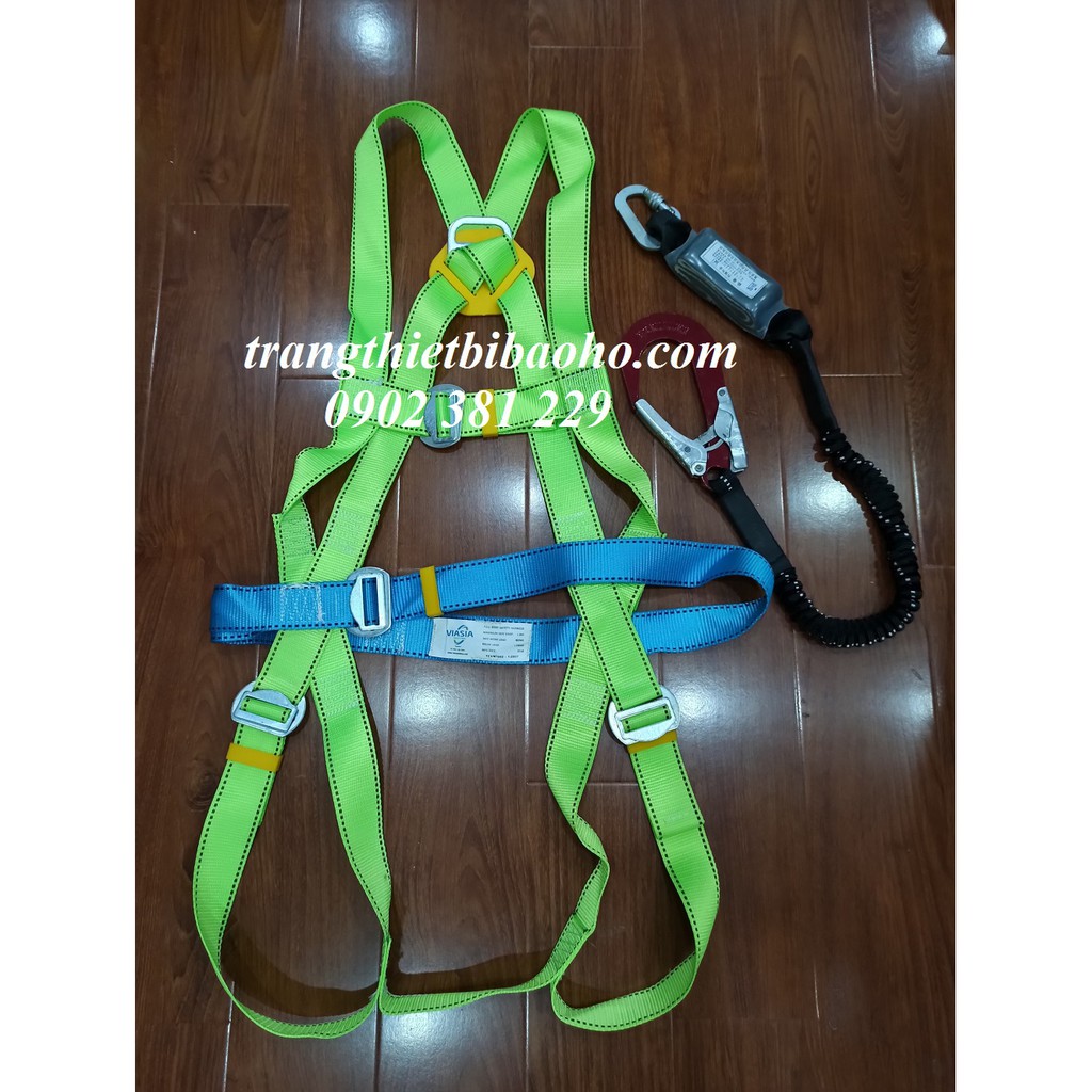 Dây an toàn toàn thân Polyester lụa 1 móc nhôm dây thun đàn hồi chống sốc Hàn Quốc