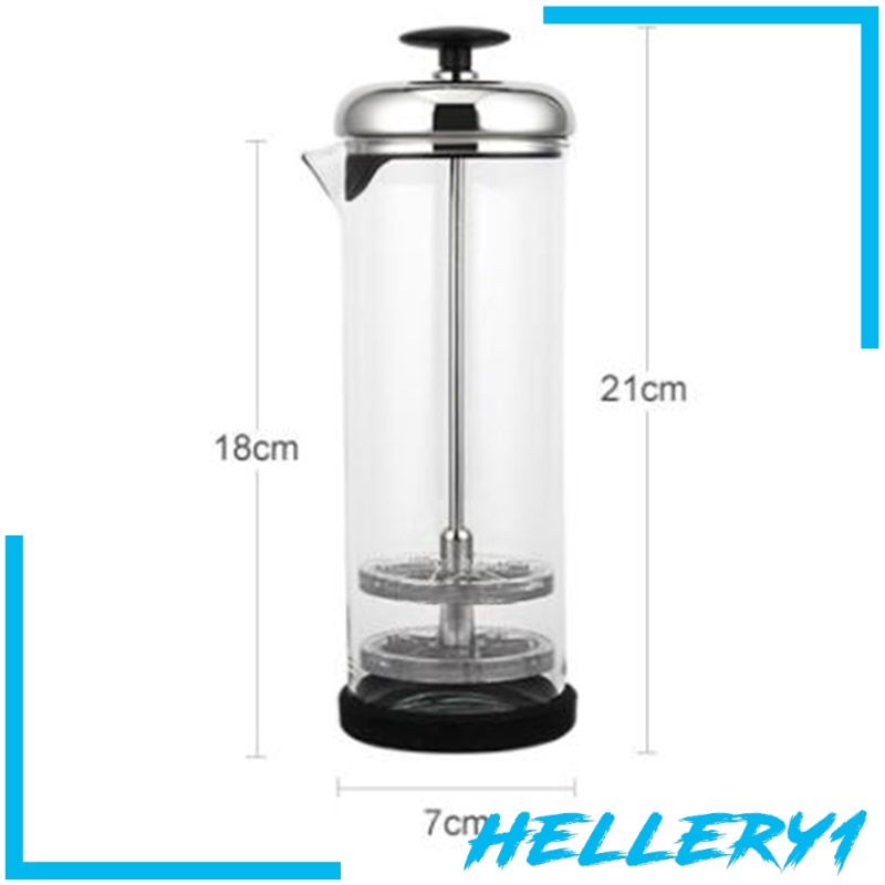 1 Bình Tạo Bọt Sữa Cà Phê Dung Tích 400ML Thiết Kế Hai Lớp Lưới Tiện Dụng
