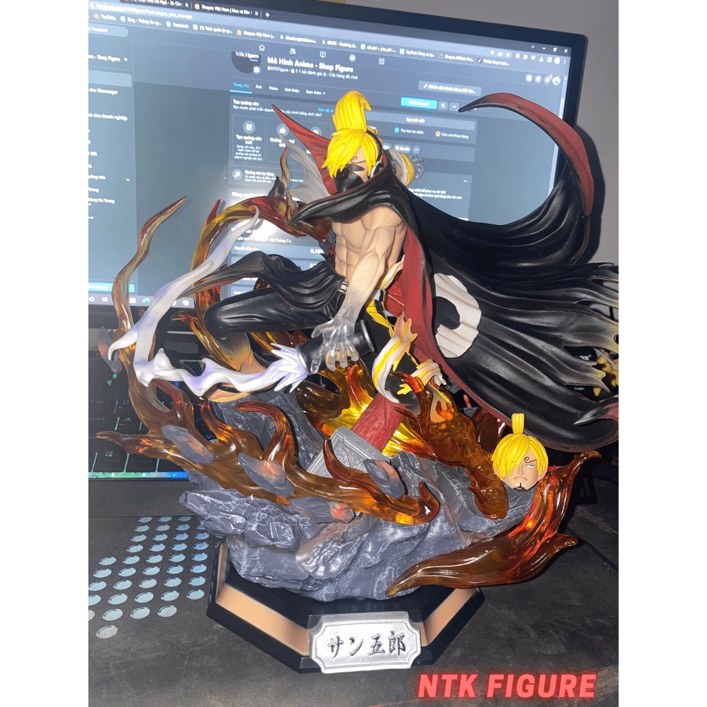 Mô Hình/Figure Sanji hắc ẩn có led cao 36cm có phụ kiện thay thế Mô hình OnePiece giá rẻ