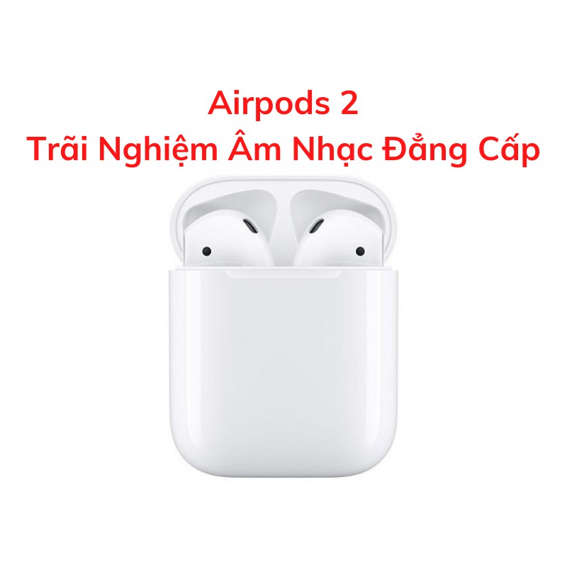 Tai Nghe Bluetooth Không Dây Nhét Tai Airpods 2 Cho Iphone Samsung - True Wireless Mini Chống Ồn, Giá Rẻ Cho Gaming