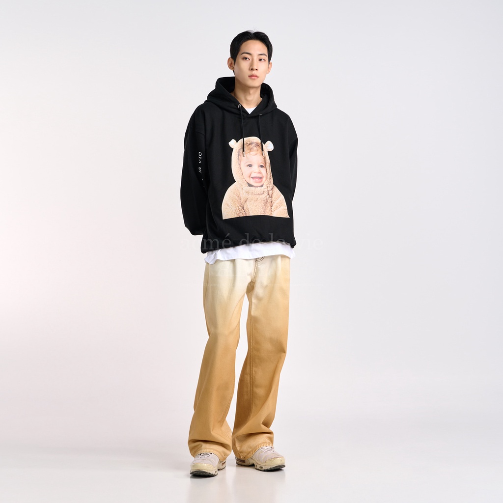 ÁO ADLV HOODIE CHÍNH HÃNG🔥SIMPLE CLOTHES🔥BABY FACE BEAR DOLL HOODIE BLACK  - SIMPLE SNEAKER