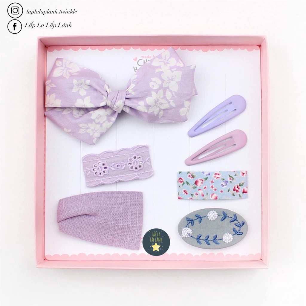 Set kẹp tóc Chennybongbong dễ thương phong cách Hàn Quốc cho bé gái, phụ kiện tóc cho trẻ em