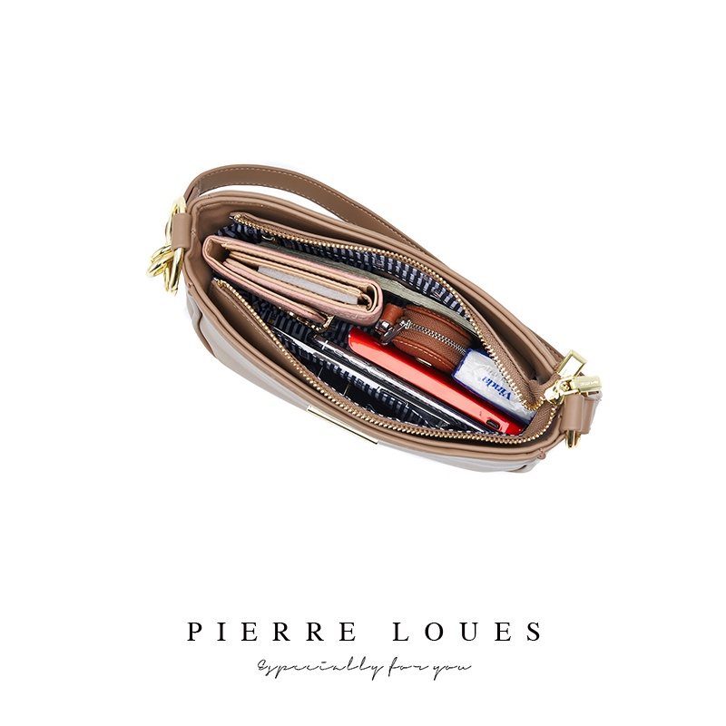 Túi đeo vai Pierre Loues kiểu yên ngựa thời trang đơn giản dành cho nữ