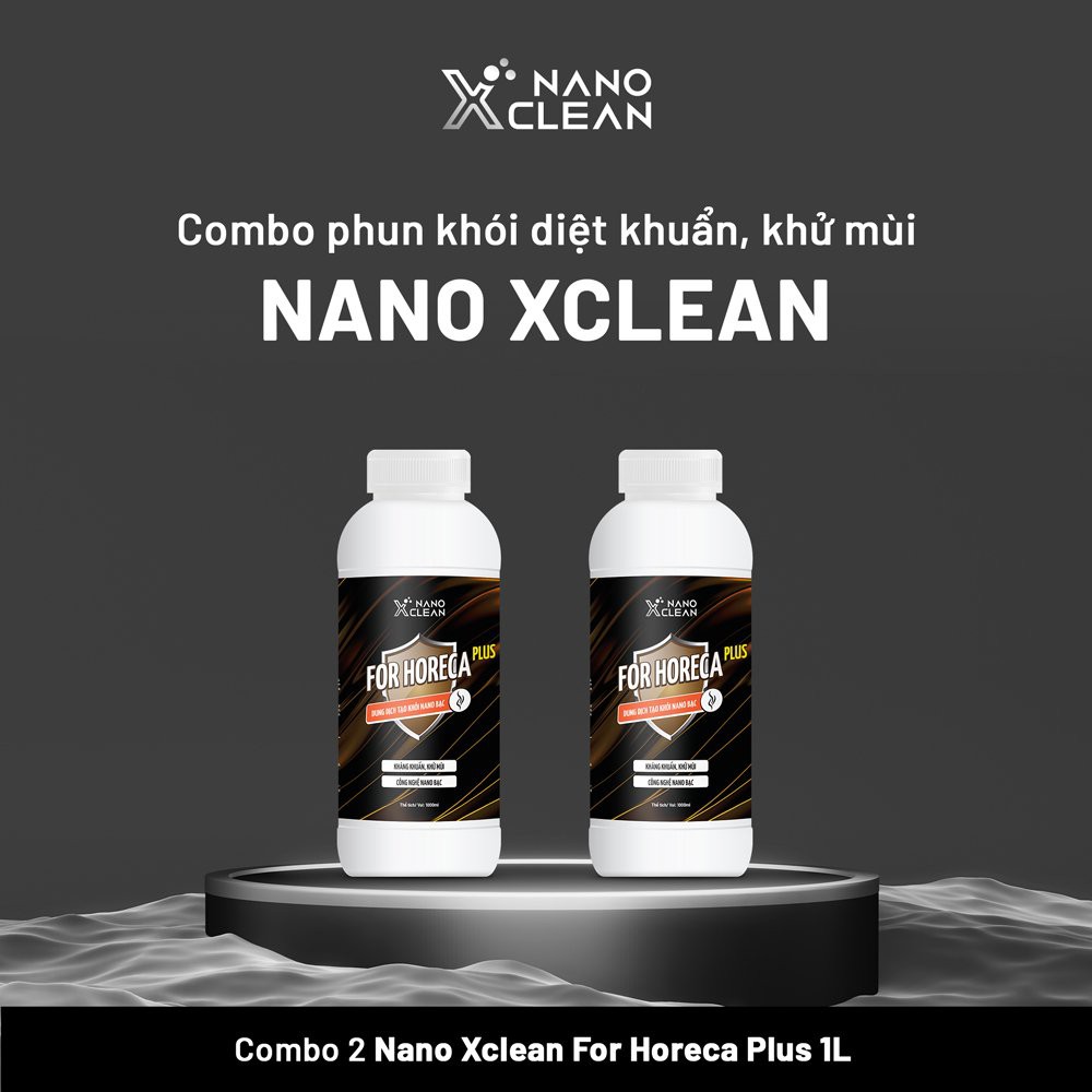 Dung dịch tạo khói, phun khói Nano Xclean For Horeca plus -hương gỗ/ trầm- khử khuẩn, khử mùi, tạo hương thơm [COMBO 1L]