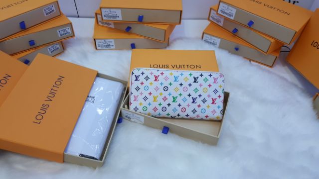 Ví hoa nâu kéo khóa size 20 fullbox | BigBuy360 - bigbuy360.vn