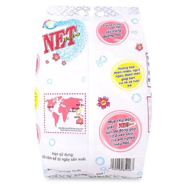 [HCM] BỘT GIẶT NET Extra 6kg TẶNG Nước rửa chén 1.5Kg đậm đặc