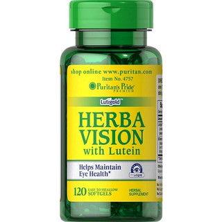 Bổ mắt, giảm nhức mỏi mắt Herba vision with lutein Puritans pride 120viên