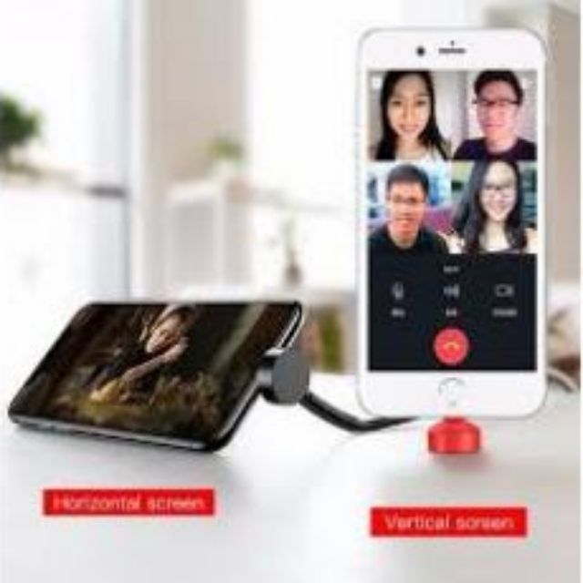 Cáp sạc iphone ibesky LS23 kiêm giá đỡ