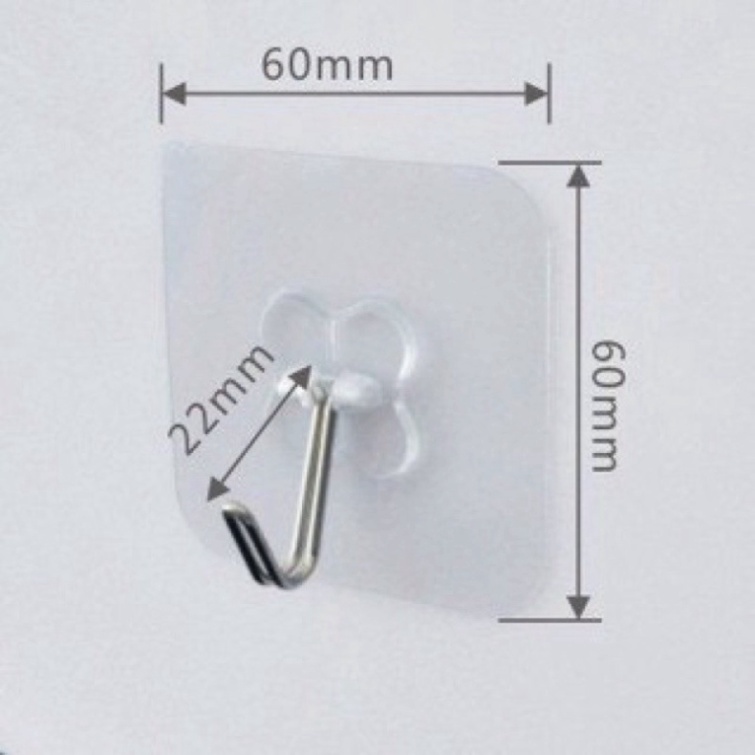 Combo 10 móc dán treo tường trong suốt chịu lực, treo lưới, tranh ảnh, đồ dùng đa năng