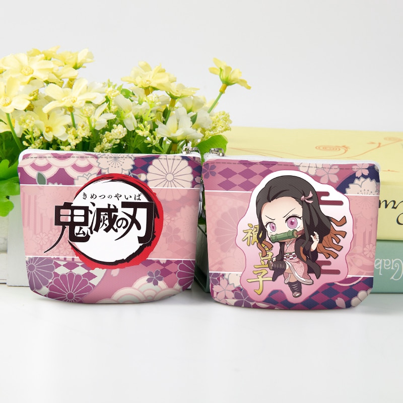 1 Anime Demon Slayer Nezuko Túi đựng tiền xu Kamado Tanjirou Đổi ví