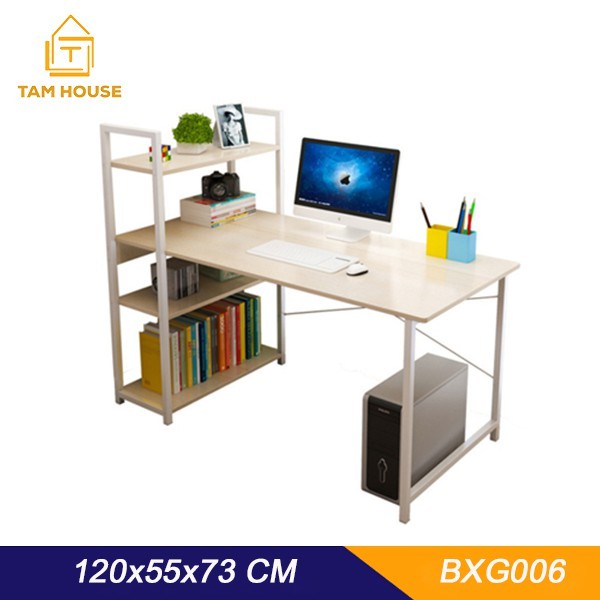 Bàn làm việc kèm kệ sách đa năng tiện lợi Tâm House 120x55x73CM | BigBuy360 - bigbuy360.vn