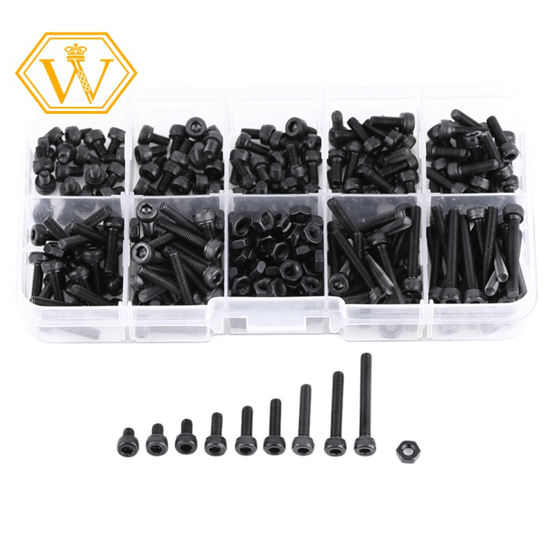 Set 280 vít thép + đai ốc lục giác M3 tiện lợi