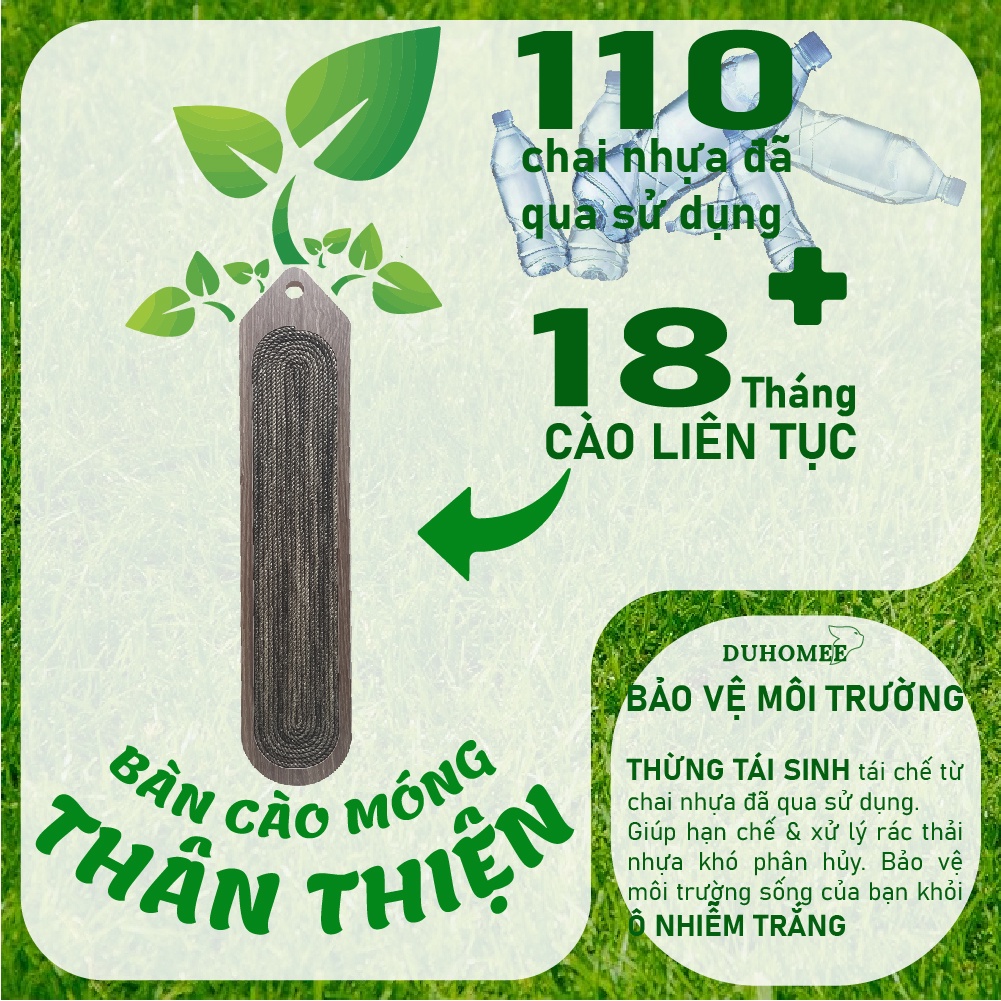 Bàn cào móng cho mèo thừng tái sinh siêu bền sạch nhà - BCM Minimum