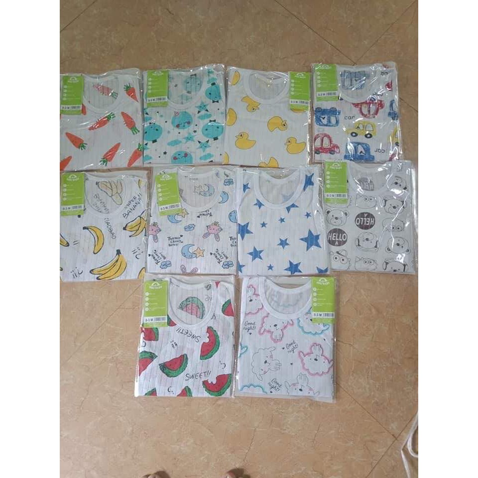 Bộ cotton giấy ba lỗ cho bé 4-14kg