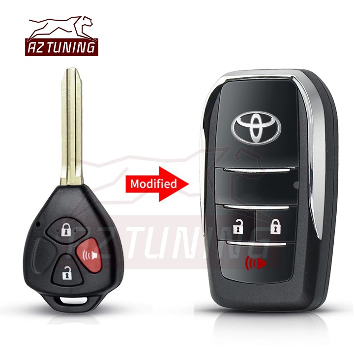 Độ vỏ chìa khóa ô tô Toyota dạng gập - TOY646B3