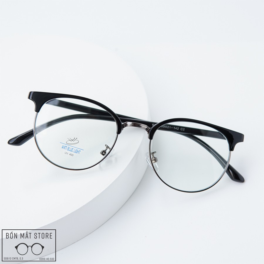 Gọng Kính Cận Tròn Nửa Viền-Tặng Khăn Hộp | BigBuy360 - bigbuy360.vn