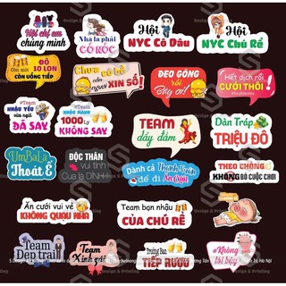 combo 6 hastag đám cưới