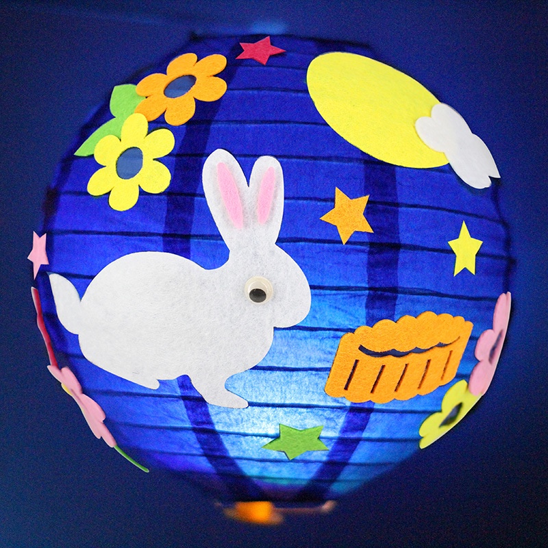 Lồng Đèn Giấy Hình Mặt Trăng / Lễ Hội Trung Quốc Dễ Thương DIY Đa Ứng Dụng