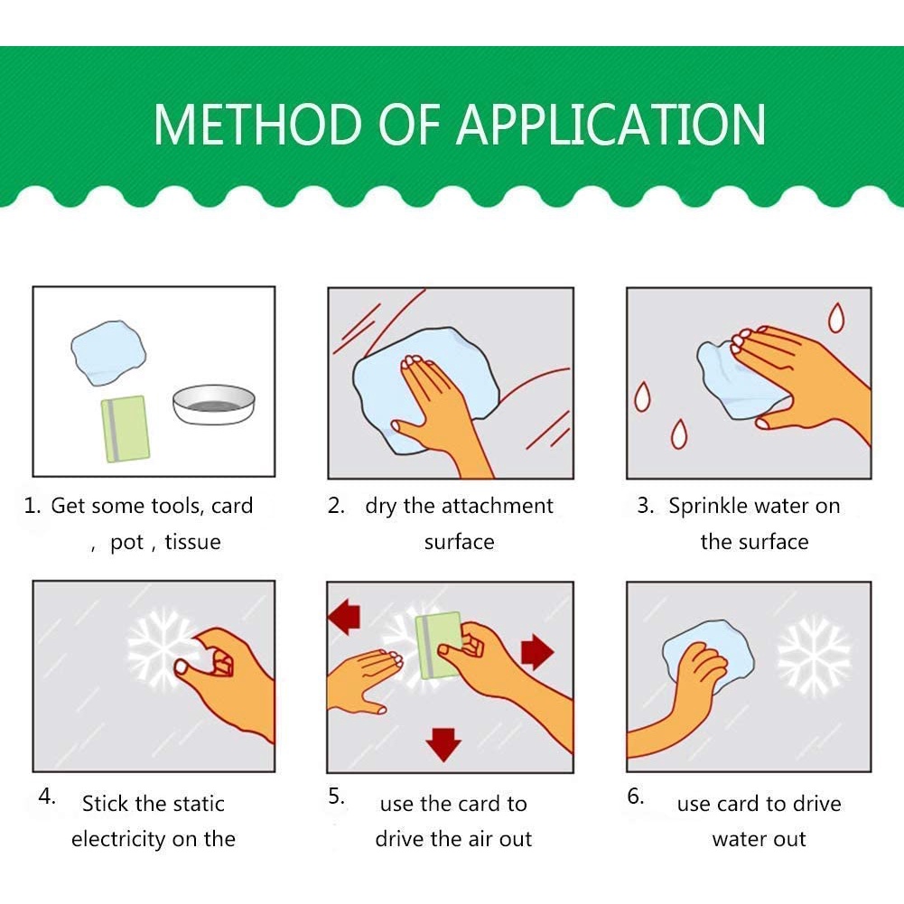 Miếng dán trang trí cửa kính hình ông già noel / tuần lộc bằng pvc