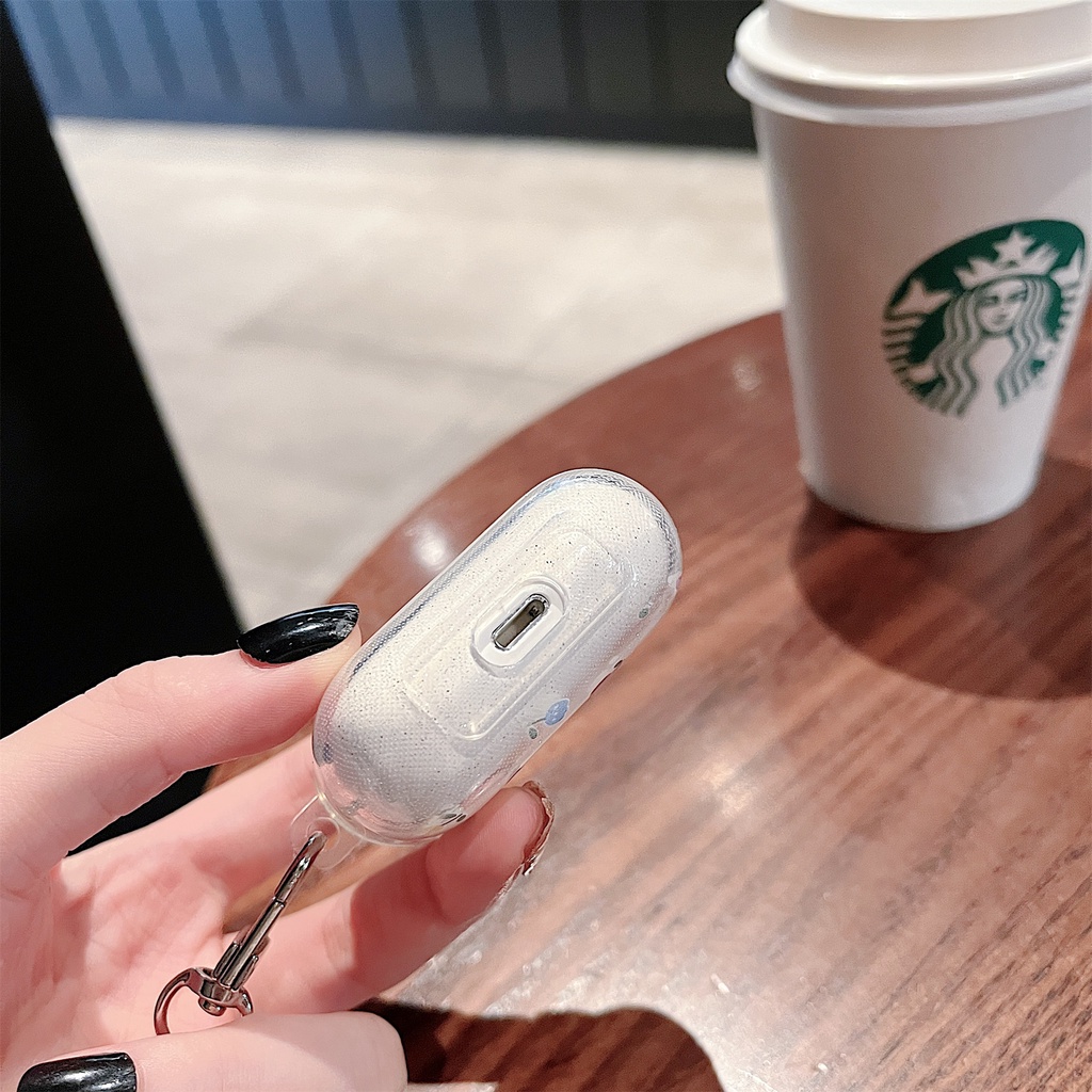 Vỏ Bảo Vệ Hộp Sạc Tai Nghe airpods 3/pro/ 1/2 Bluetooth Không Dây Chất Liệu TPU Mềm Trong Suốt Hình Hoa Dễ Thương