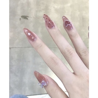 Nailbox hồng nơ trái tim
