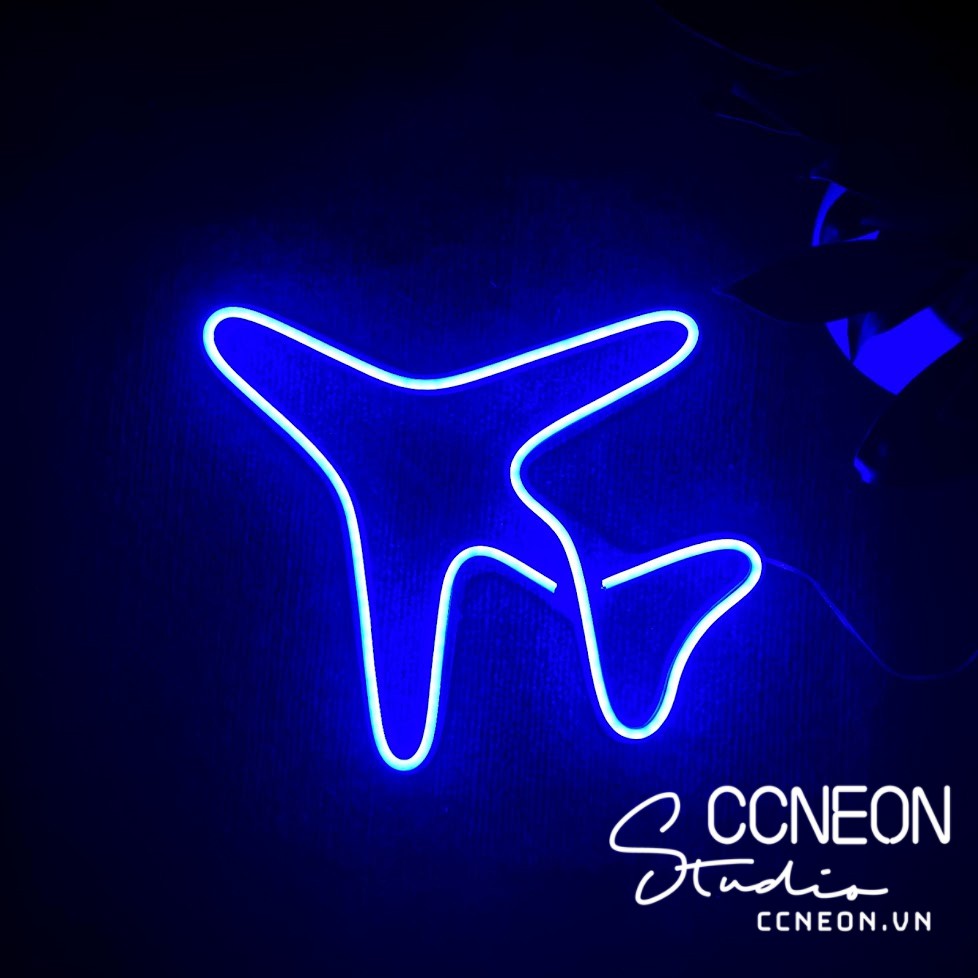 Đèn Led Neon Trang Trí Hình Máy Bay Nhiều Màu