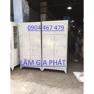 Tủ locker 8 cửa sơn tĩnh điện - tủ hồ sơ văn phòng giao miễn ship