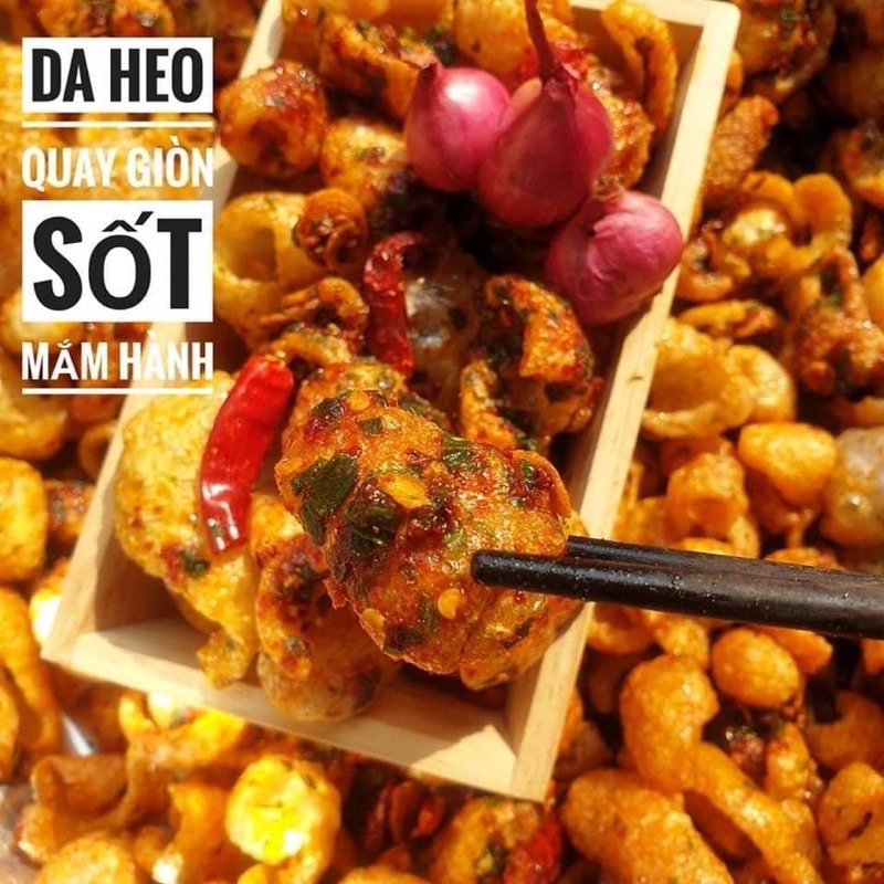 Da heo chiên giòn tỏi ớt/mắm hành hũ 150gram