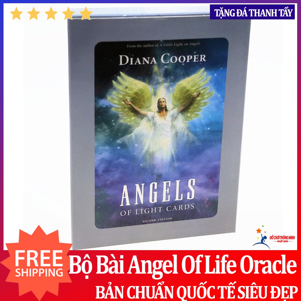 Bài tarot bộ bài angel of life oracle tặng thảm, túi đựng bài tarot