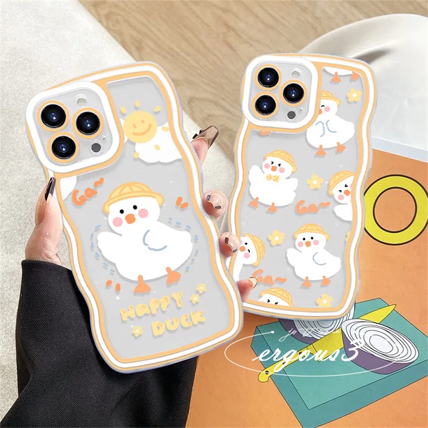 Ốp Điện Thoại Mềm Họa Tiết Chú Vịt Nhỏ Dễ Thương Cho iPhone 14 13 12 11 Pro Max SE2020 X XR Xs Max 7 8 Plus
