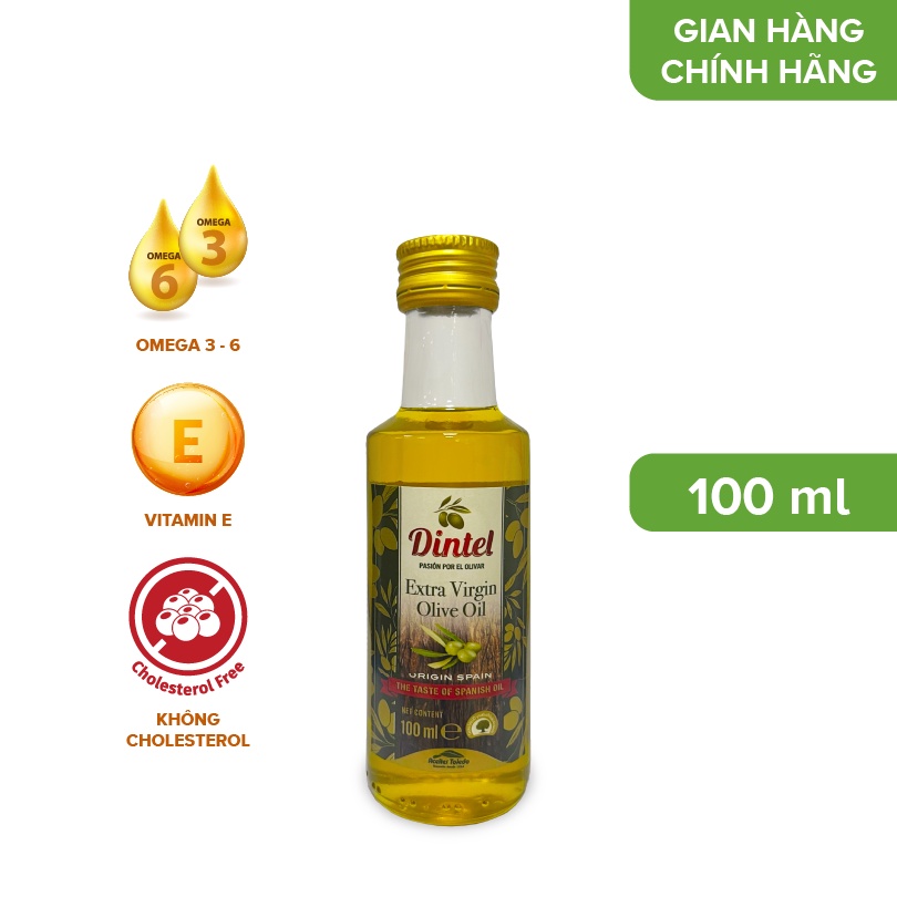 [Quà tặng HOT từ BURINE] Dầu Olive Dintel Extra Virgin Nguyên Chất, Hỗ Trợ Tăng Trưởng Và Phát Triển Trí Não 100ml