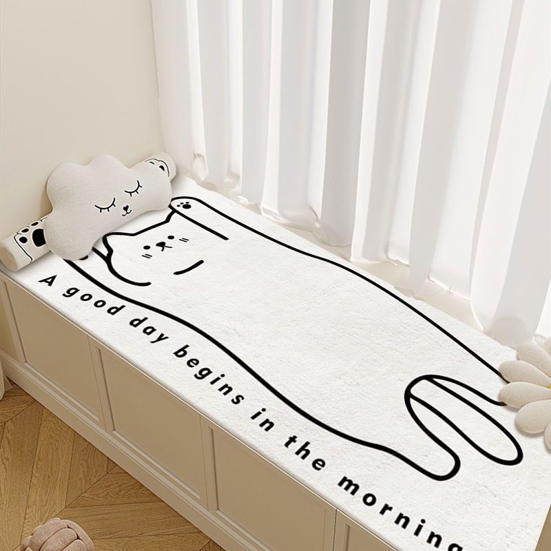 Thảm Nhung Lông Cừu Dày Dặn Họa Tiết Hoạt Hình Dễ Thương Thông Dụng