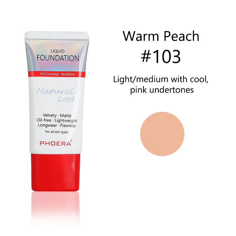 Còn Hàng Mới 30Ml 24 Giờ Lâu Dài Làm Trắng Da Dưỡng Ẩm Matte Liquid Foundation Kiểm Soát Dầu Che Khuyết Điểm Mượt Base Cá Tuyết