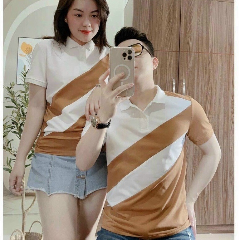 Áo thun Polo nam ngắn tay cổ bẻ, áo polo nam nữ áo đôi co giãn đẹp mẫu mới