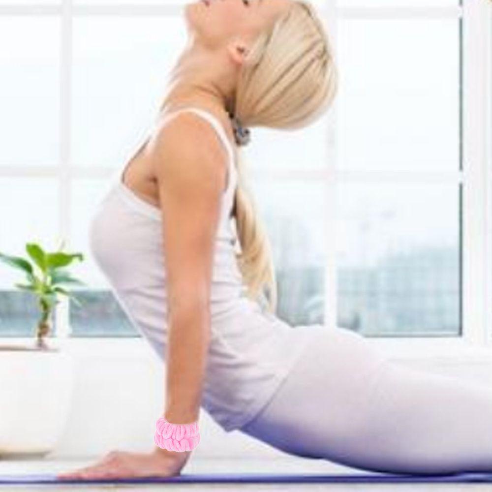 Okdeals Băng Đeo Cổ Tay Màu Trắng Mềm Mại Để Chạm Vào Cánh Tay Để Tập Yoga Chạy Bộ Rửa Mặt