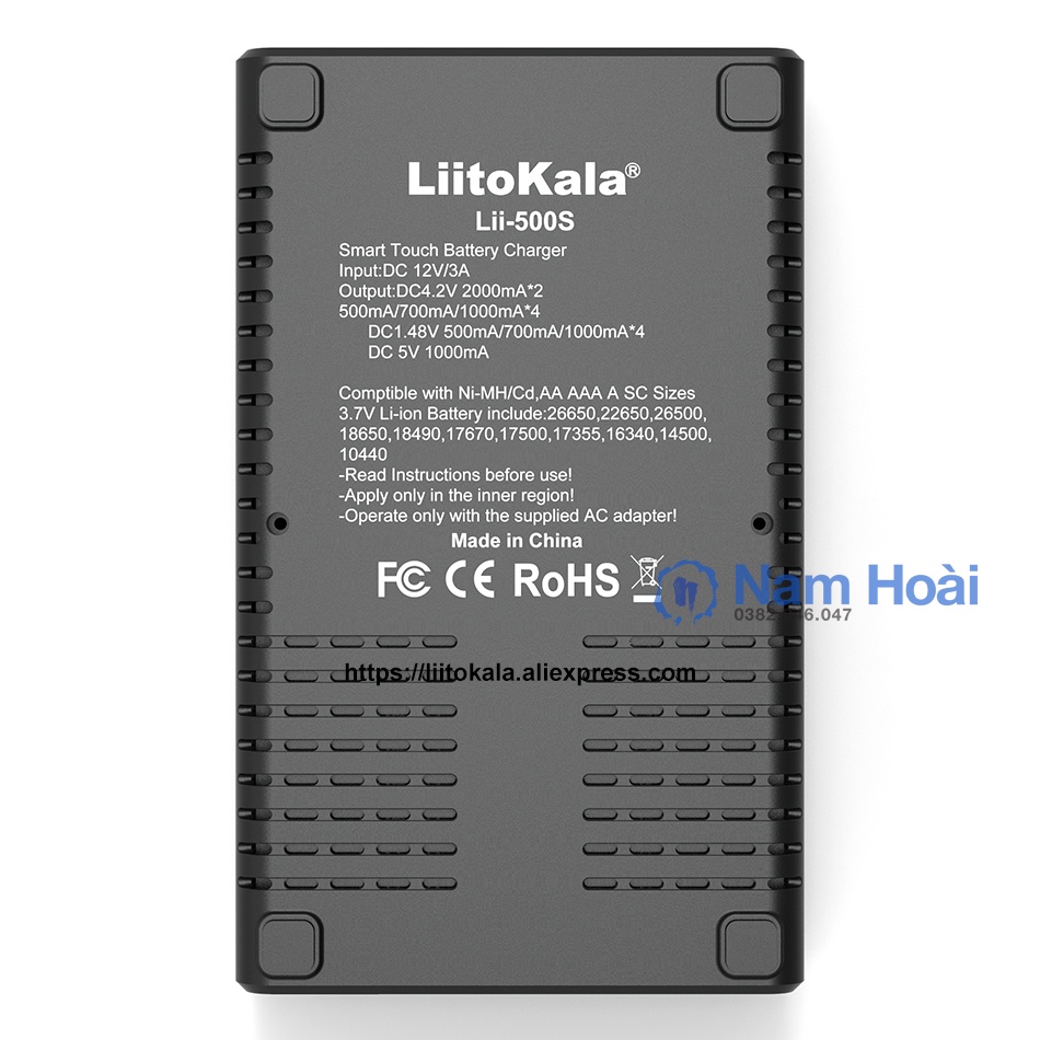 Bộ Sạc Pin Chính Hãng Liitokala Lii-500S Test Dung Lượng, Nội Trở (Kèm Nguồn Chính Hãng)