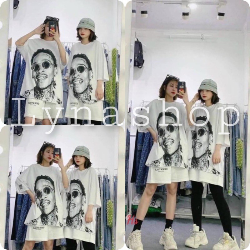 set đồ nữ Bộ Chàng Trai Rapper Đeo Kính gồm quần đùi áo phông tay lỡ màu trắng kèm ảnh thật và video shop tự quay xinh