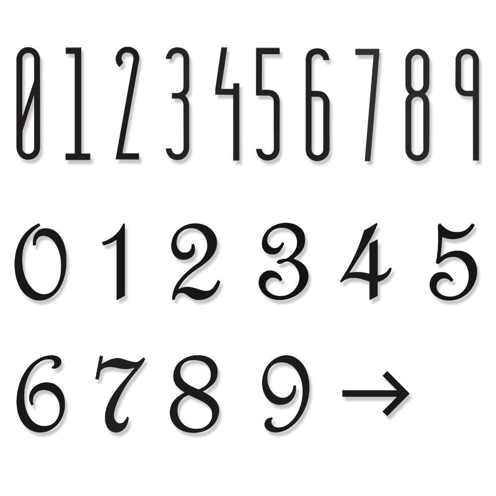 PINEVN Sticker 3D Chiều Cao 10CM / 7CM Hình Chữ Số Từ 0-9